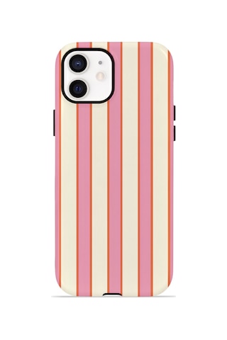 Apple iPhone Uyumlu 11 Vorian Çift Katmanlı Magsafe Kılıf Sunset Candy Stripe