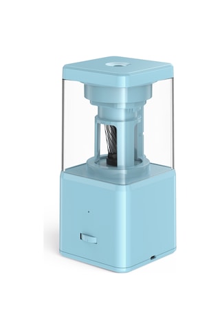 Yunboo 3 Seviyeli Otomatik Kalem Açacağı - 7-8mm Kalemler İçin, Şarj Edilebilir, Mavi Gümüş