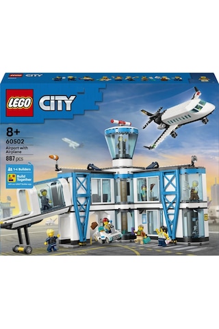 LEGO® City Havaalanı ve Uçak 60502 - 6 Yaş ve Üzeri Çocuklar İçin Yaratıcı Oyuncak Yapım Seti (887 Parça)