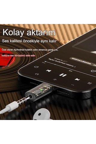 Ayrex Type C To 3.5mm Dac Kulaklık Dönüştürücü İphone 15 Ve Type C Telefon İle Uyumlu Çevirici Otgax