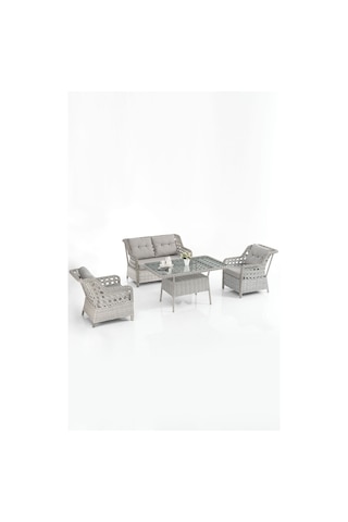 Eren Rattan Bahçe Balkon Takımı 2+1+1 Gri