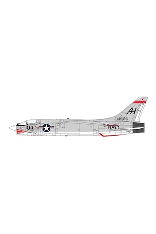 Hasegawa 7524 1/48 Ölçek, F-8e Crusader Vf-111 Sundowners Savaş Uçağı Plastik Model Kiti