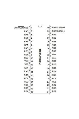 Microchip Pıc18f45k22 Dıp-40 Mikrodenetleyici 8 Bit 64k Flash