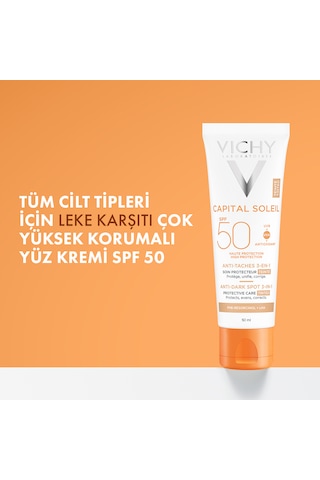 Vichy İdeal Soleil Anti-Taches Anti-Dark Spots 3 In 1 Güneş Kremi SPF50+ 50 ML