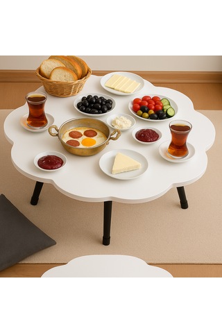 Yaprak Form Katlanabilir Yer Piknik Ve Kahvaltı Sofrası Sahil Kam