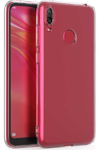 Huawei Y7 Prime 2019 Kılıf Kamera Korumalı Süper Silikon Kapak - Renksiz Renksiz Renksiz