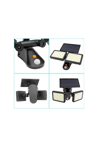 POWERMASTER W770B SENSÖRLÜ 36 COB LEDLİ SOLAR AYDINLATMALI DUVAR