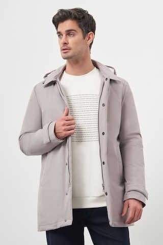 Morven Erkek Taş Poliamit Çıtçıtlı Kapüşonlu Mont 25ks024003870 Taş Taş