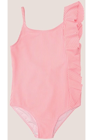 Deep Beach Coral Beyaz Çok Renkli Fırfırlı Kız Çocuk Mayo Db200791cm 001
