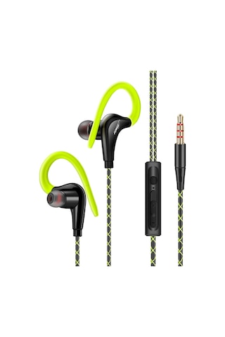 Singree Fonge S760 Spor Kulaklığı - Su Geçirmez, Süper Bass, Mikrofonlu, Yeşil