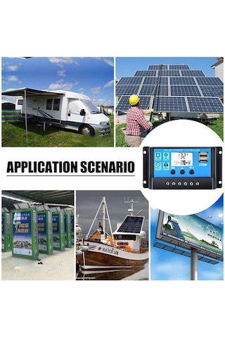 Geekyou 20a 12v/24v Otomatik Solar Kontrolör, Çift Usb Çıkışı, Güneş Enerji Sistemleri İçin Ev, Deniz, Dış Mekan Uyumlu
