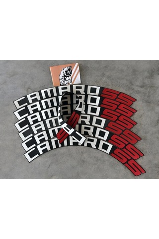 Camaro Ss Motorsiklet Ve Otomobil Araç Lastik Yazısı 3.5 Cm 8 Adet Yapıştırıcı Arma Sticker