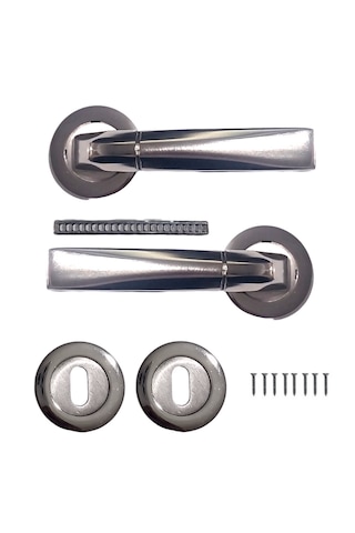 Saten Rozetli Kapı Kolu Oda - Iç Kapı Kol -iç Oda Kapı Kolu