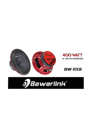Bawerlink Bw-rx8 Ultra Pro 20 Cm Midrange Hoparlör Çifti 800w 400w Rms Profesyonel Seri