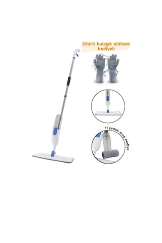 Sprey Mop + 2 Adet Mop Bezi + Sihirli Silikon Bulaşık Eldiveni