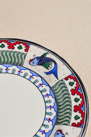 Karaca x Ömür Akkor İznik Balık Pasta Tabağı 21 cm