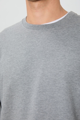 Tommy Life Gri Melanj Pamuk Yumuşak Dokulu Standart Fit Basic Erkek Sweatshirt - 88363 GRİ MELANJ