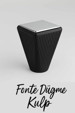 Lüks Fonte Düğme Siyah-krom Mobilya,çekmece,tv Ünitesi.dolap,yatak Odası,şifonyer Kulpu Siyah-krom