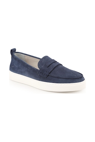 Libero Lz5898 Loafer Detaylı Süet Kalın Eva Taban Kadın Sneaker / Slip-on Kot Mavi