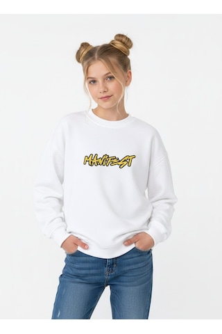 Seabubbles Manifest Esin Kız Çocuk Sweatshirt BEYAZ