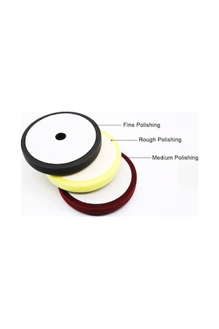 Novahub 6 İnç Otomobil Cilalama Süngeri - Orta Çizik Giderme - Kırmızı Renk Yat İçin Uygun