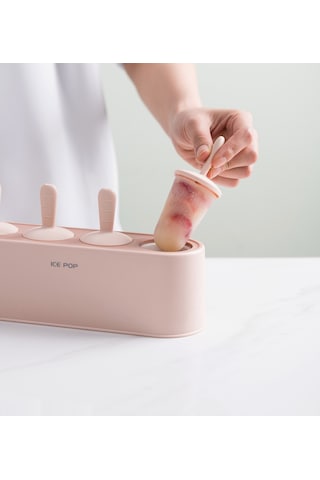 Pembe 4'lü Dondurma Kalıbı