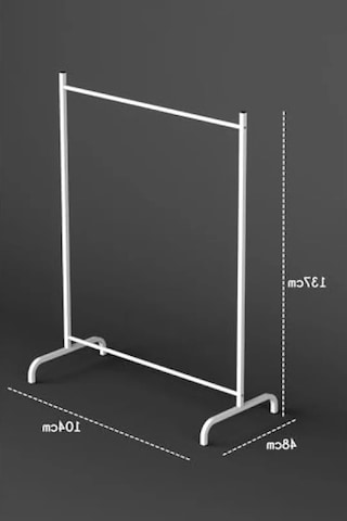 Ayaklı Askılık - Beyaz-mocca Renk Seçeneği Abanoz