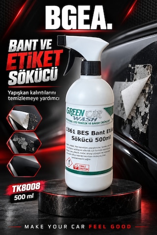 Bgea Green Car Wash Bant Ve Etiket Sökücü Sprey 500 Ml Tk8008