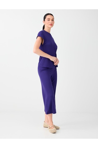 Jimmy Key Jimmy Key Mor Beli Lastikli Basic Kısa Pantolon 6sw187796503