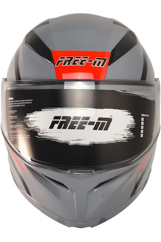 Free-m 965 Upset Nardo Gri-siyah Çene Açılır Kask
