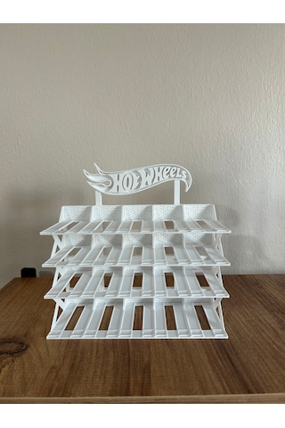 Hot Wheels Uyumlu 20 Araçlık Stand 1/64 Beyaz