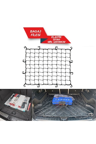 Bagaj Filesi Büyük Boy 120cmx80cm Siyah 1