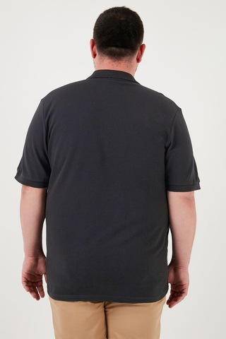 Buratti Pamuklu Regular Fit Büyük Beden Erkek Polo Yaka T Shirt 5902127B Antrasit