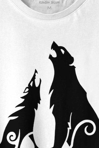 Bear And Wolf God Of War Ragnarök Kısa Kollu Baskılı Erkek T-shirt Unisex Tişört 001