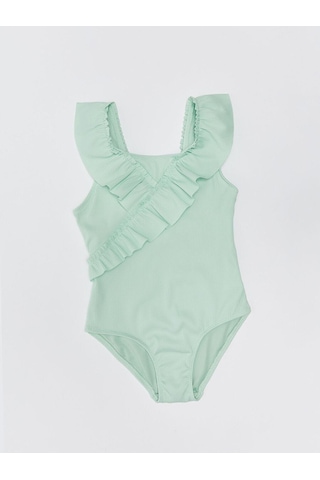 Deep Beach Fırfırlı Dokulu Kumaş Kız Çocuk Mayo Db200789cm 001