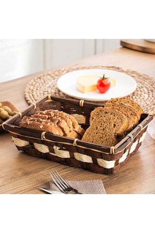 Porsima B5369-2 Hasır Ekmek Sepeti Ekmeklik Çok Amaçlı Hasır Sepe Hasır