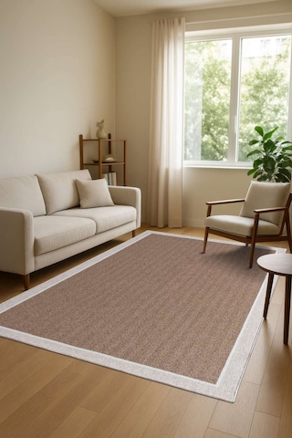 Venüs Sisal Antrasit Modern Dokuma Kilim Hasır Halı 513jut - Bej