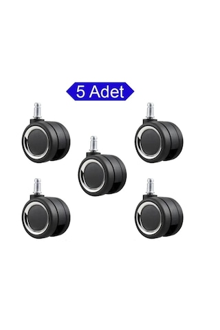 Sandofis Siyah Konik Ayak+5 Adet İthal Crom Çemberli Teker