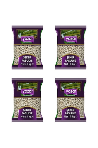 Yazar Şeker Fasulye 1 Kg. X 4 Paket