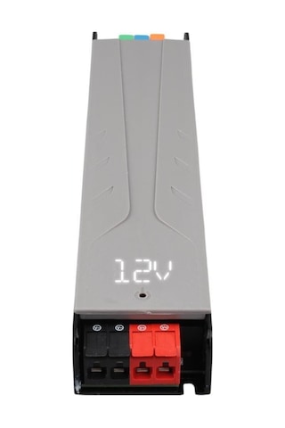 Powermaster Pm-26841 12volt 20amper 240watt Slim Metal Kasa Adaptör Voltaj Göstergeli 238x51x30mm