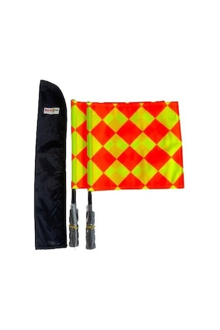 Yardımcı Hakem Bayrağı 1 Çift , Çantalı Kırmızı - Sarı
