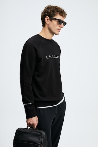 Lufian Cooper Erkek Sweatshirt Siyah Siyah 112030198100100