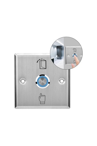 Tenfowee Stahl Kapı Erişim Kontrolü Anahtarı - Işıklandırılmış, Dayanıklı, Basılabilir Çıkış Tuşu Mc102d