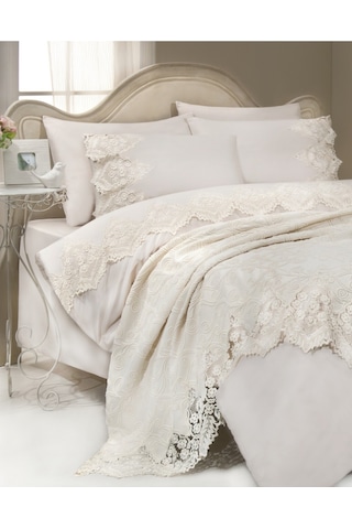 Gelin Home Çeyiz Donna Deluxe Nevresimli Pike Takımı Gülkurusu