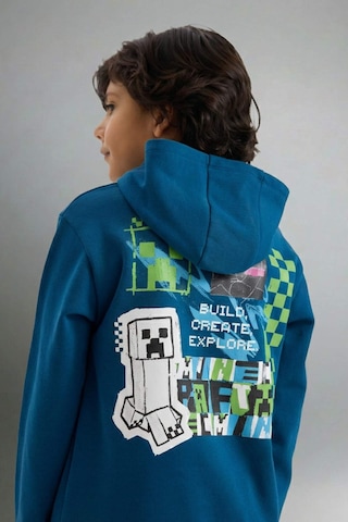 Defacto Erkek Çocuk Minecraft Kapüşonlu Sweatshirt G6915a825cwın101 İndigo-ın101