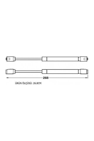 Gazlı Piston 80 N Siyah