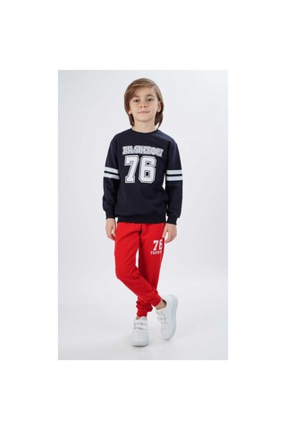 Esila Kids Fashion Baskılı Erkek Çocuk Pamuklu Örme Alt-üst Takım Lacivert