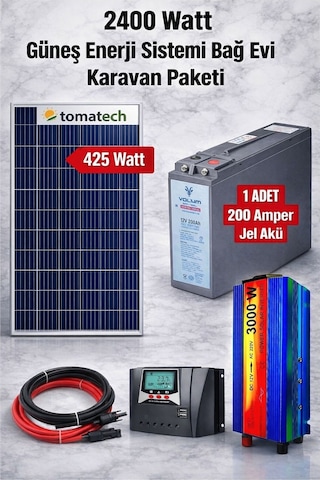 Tv, Buzdolabı, Aydınlatma Güneş Enerji Sistemi Hazır Paketi