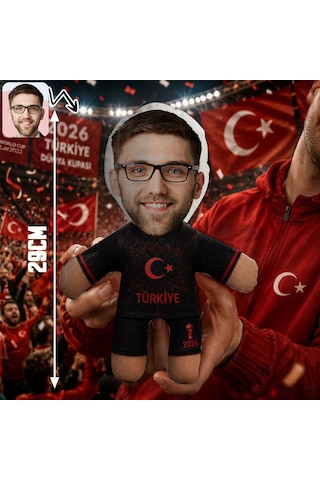 Bk Gift Kişiye Özel Türkiye Taraftar Temalı 2026 Dünya Kupası Tasarımlı Bebek Yastık -4, Tek Yürek Milli Takım Ruhu Çok Renkli