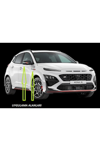 Hyundai N Line Kona Yan Aynalar Ve Çamurluk Yanı Damla Desen Bıça